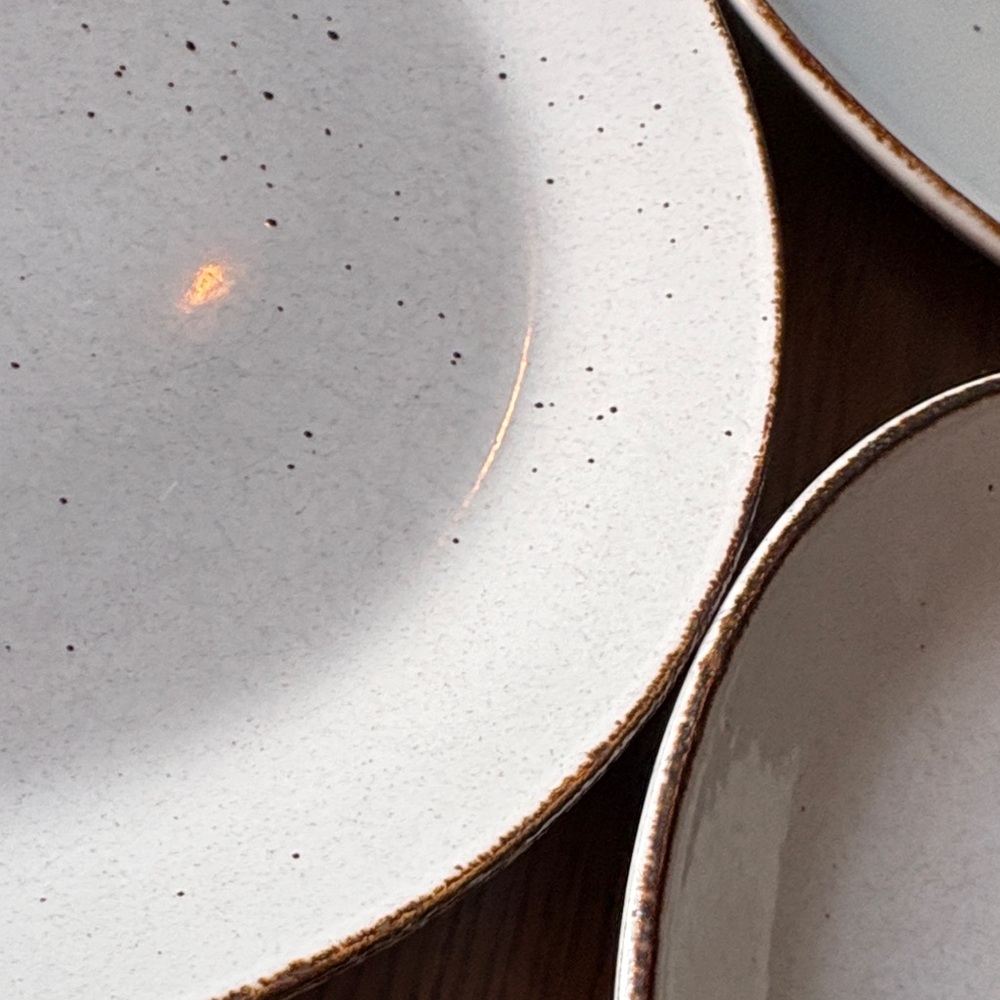 VTG J&G MEAKIN - LIFESTYLE - Speckled Stoneware Dinner Plates (set of 5) - Picture 4 of 10